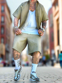 Completo Yamal Military Green 2 pezzi camicia + bermuda