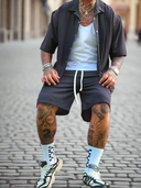 Completo Santo Domingo Black 2 pezzi camicia + bermuda