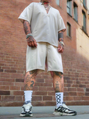 Completo Milik Beige 2 pezzi t-shirt + bermuda