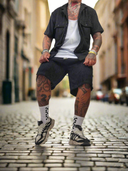 Completo Walker Black 2 pezzi camicia + bermuda