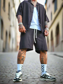 Completo Santo Domingo Black 2 pezzi camicia + bermuda