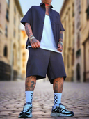 Completo Yamal Black 2 pezzi camicia + bermuda