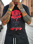 T-Shirt Roses Black