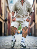 Completo Milik Beige 2 pezzi t-shirt + bermuda