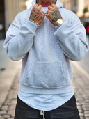 Felpa Boxy Fit Garzata Grey