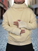 Felpa Theo Collo Alto Beige
