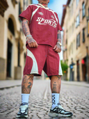 Completo Neymar Bordeaux 2 pezzi t-shirt + bermuda