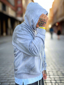 Felpa Sfrangiata Fumè Grey