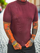 T-Shirt Maglina Mezzo Collo Coffee