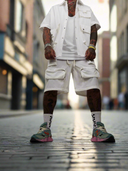 Completo Summer Tasconi White 2 pezzi camicia + bermuda