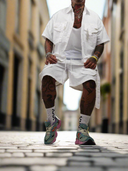 Completo Maldive White 2 pezzi camicia + bermuda