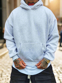 Felpa Boxy Fit Garzata Grey