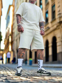 Completo Pulisic Cream 2 pezzi t-shirt + bermuda