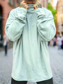 Felpone Collo Alto Water Green