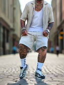 Completo Corfù Sabbia 2 pezzi camicia + bermuda