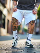 Bermuda Tuta Sfrangiato White