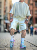 Completo Niang White 2 pezzi t-shirt + bermuda