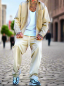 Completo Leroy Beige 2 pezzi camicia + pantalone