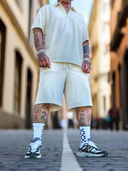 Completo Sinner Cream 2 pezzi t-shirt + bermuda