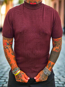 T-Shirt Maglina Mezzo Collo Coffee