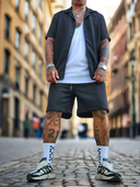 Completo Bangkok Black 2 pezzi camicia + bermuda