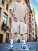 Completo Lionel Beige 2 pezzi t-shirt + bermuda