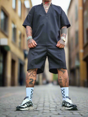 Completo Milik Black 2 pezzi t-shirt + bermuda