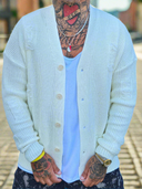 Cardigan Strappato White