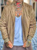 Giacca Camoscio College Camel