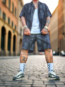 Completo Benzema Black 2 pezzi camicia + bermuda