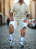 Completo Sinner Cream 2 pezzi t-shirt + bermuda