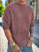 T-Shirt Maglina Sfrangiata Coffee