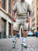 Completo Kvara Beige 2 pezzi t-shirt + bermuda