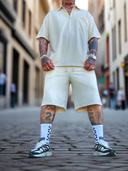 Completo Sinner Cream 2 pezzi t-shirt + bermuda