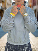 Felpa Boxy Fit Garzata Piombo