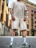 Completo Morata Beige 2 pezzi t-shirt + bermuda