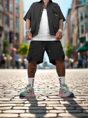 Completo Australia Black 2 pezzi camicia + bermuda