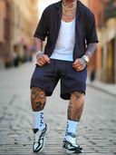 Completo Corfù Black 2 pezzi camicia + bermuda