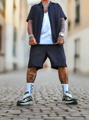 Completo Saint-Tropez Black 2 pezzi camicia + bermuda