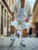 Completo Bora Bora Cream 2 pezzi camicia + bermuda