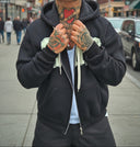 Felpa Zip Saint Black