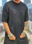 T-Shirt Maglina Sfrangiata Black