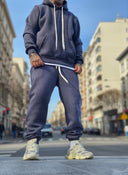 Completo Tuta Felpato Piombo