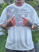 T-Shirt Text White Fumè