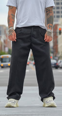 Pantalone Lana Palazzo Elegant Black