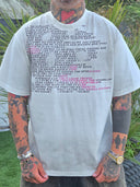 T-Shirt Text White Fumè