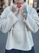 Felpa Taglio Vivo Beige