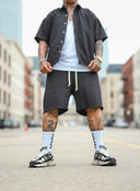 Completo Lloret Black 2 pezzi camicia + bermuda