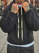 Felpa Teddy Double Face Kinder/Black