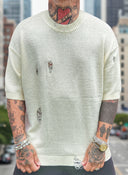 T-Shirt Maglina Sfrangiata Cream